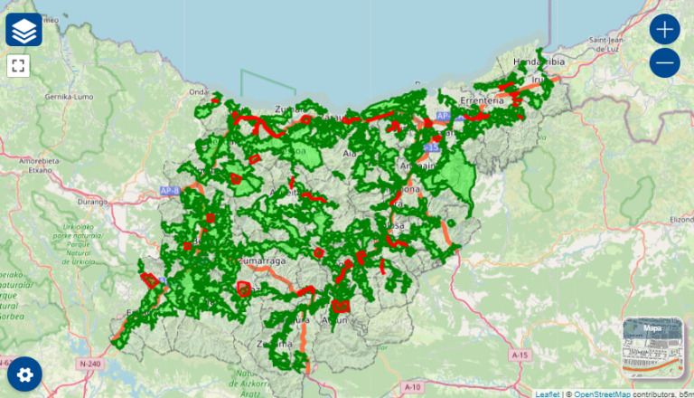 Mapa diagnóstico Infraestructuras verdes